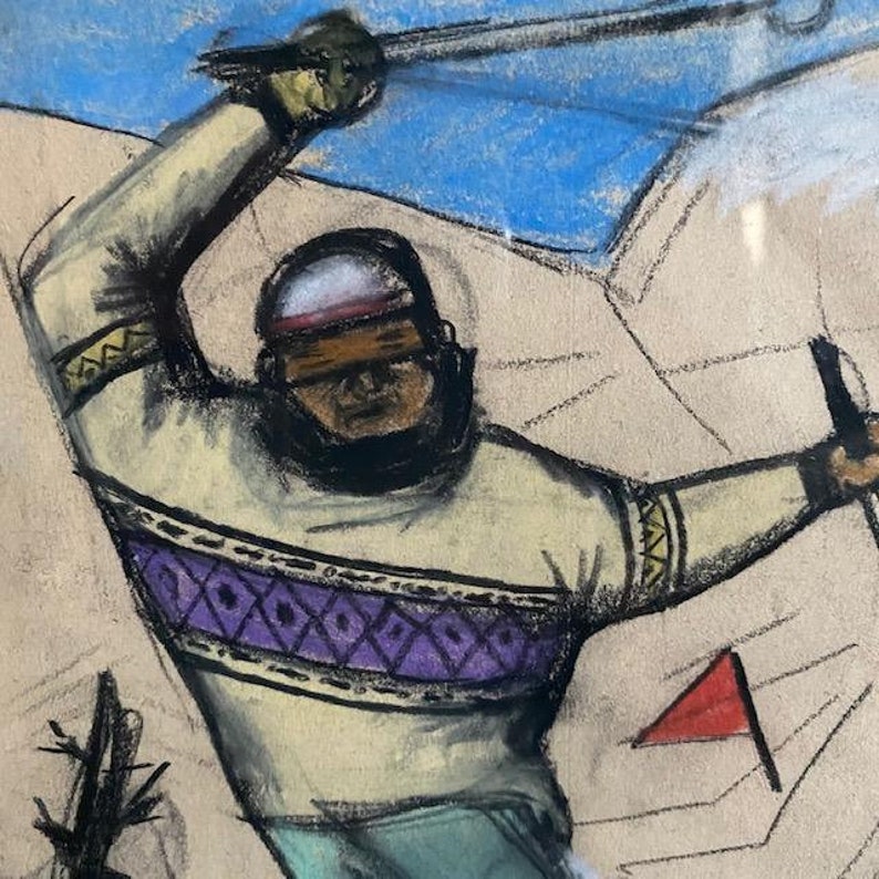 The Skier, Original Art by Eveline W. Syme, Circa 1927