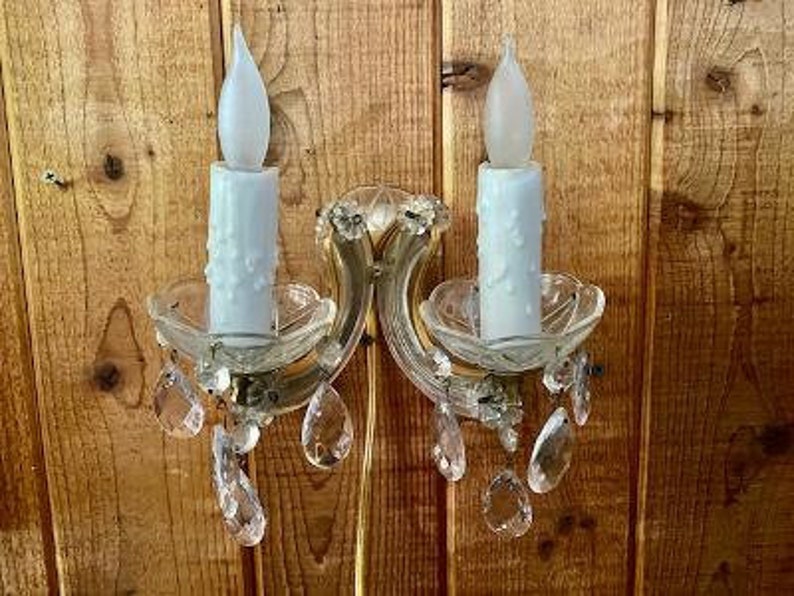 Venetian Murano Crystal Wall Sconce, Wired for US