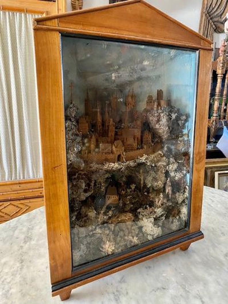Krippe Nativity Diorama circa 1800s, Baby Jesus and Wise Men