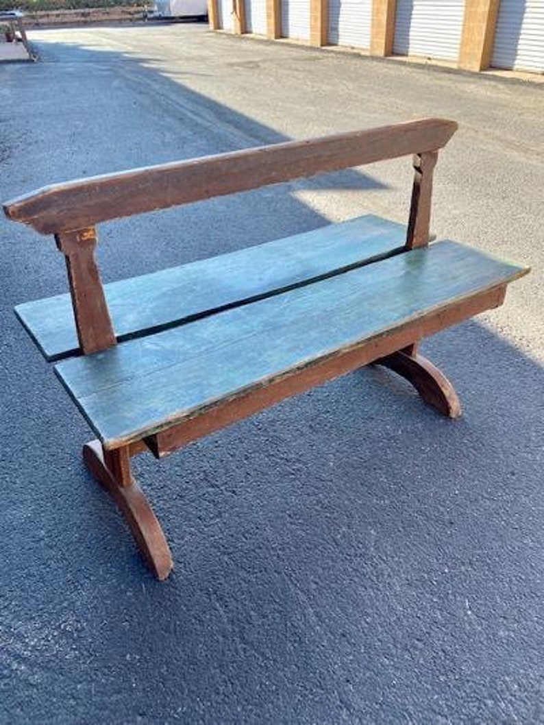 1940s German Beer Hall Double Bench with Removable Center Piece, Pine
