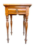 Victorian Side Table with Drawer, Turned Legs