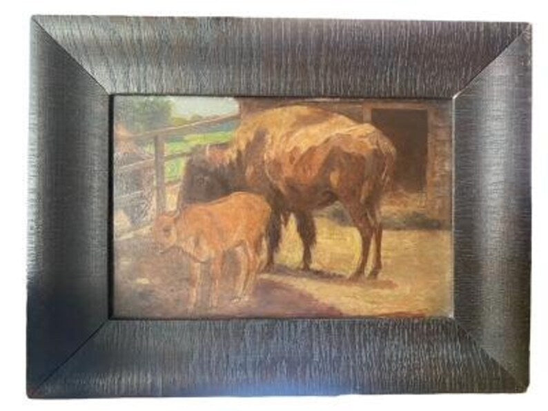 Buffalo Oil Painting, Signed Karl Appel, 19th Century