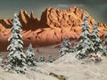 Hans Barma Oil on Canvas, Alpen Glow Mountain Painting