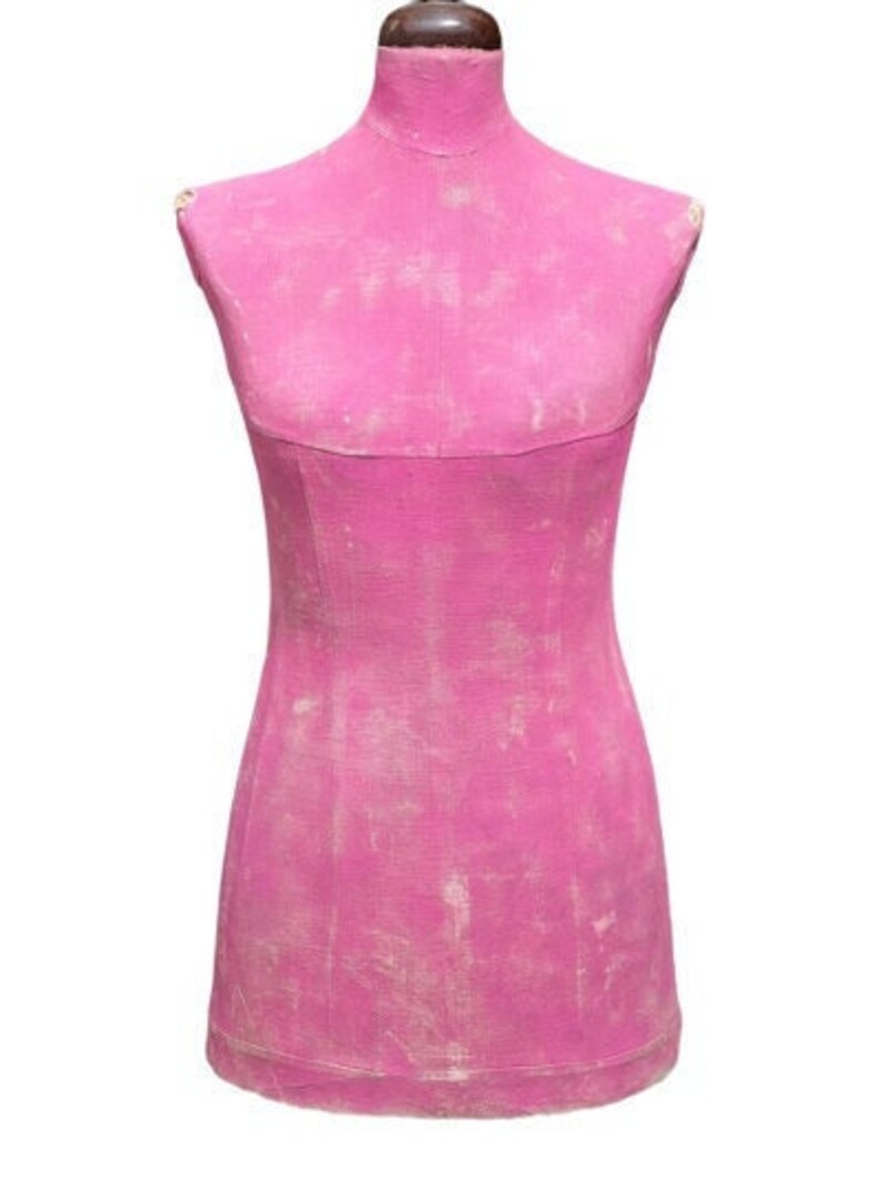 Vintage Pink Dress Form, Display Mannequin