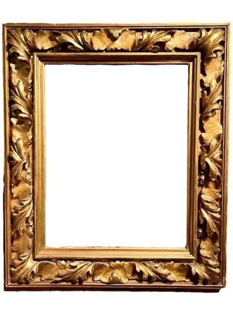 Pair of Gold Gilded Gessoed Mirrors, Circa 1850