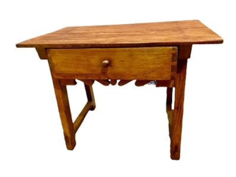 Primitive American Pine Side Table, Bedside Table