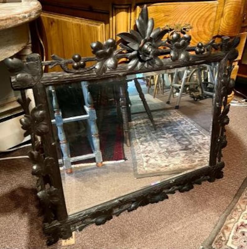 Beautiful Black Forest Beveled Mirror