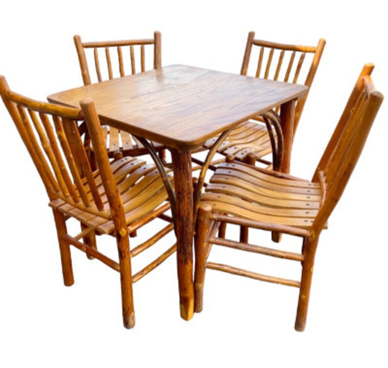 Old Hickory Table and Chairs Set, 1990s