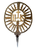 18th Century Processional Cross, Gilt Traces, Found in Germany