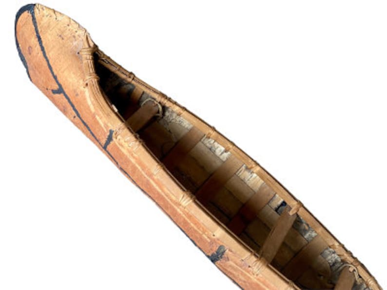 Large Birch Bark Model Canoe, 1940