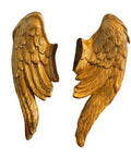 18th Century Carved Wood Angel Wings, Gilded over Gesso, 40"