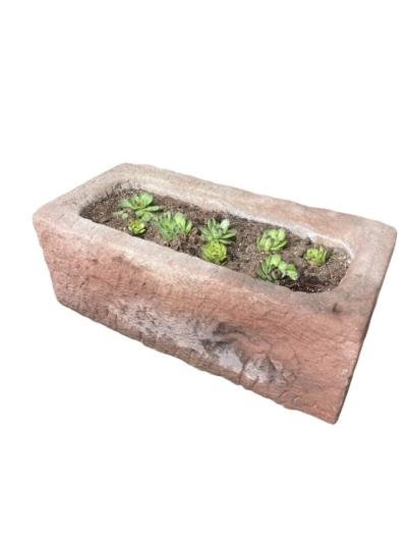 Large Stone Animal Trough Planter