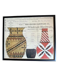 Native American Ledger Drawing by Travis Blackbird, 1896 Hardware Invoice