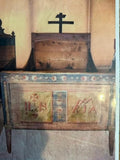 Painted Bavarian Bed Frame, Hand Painted