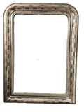 French Louis Silver Leaf Wall Mirror, 19th Century