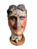4 Antique Carnival Game Heads Ring Toss Charlie Chaplin