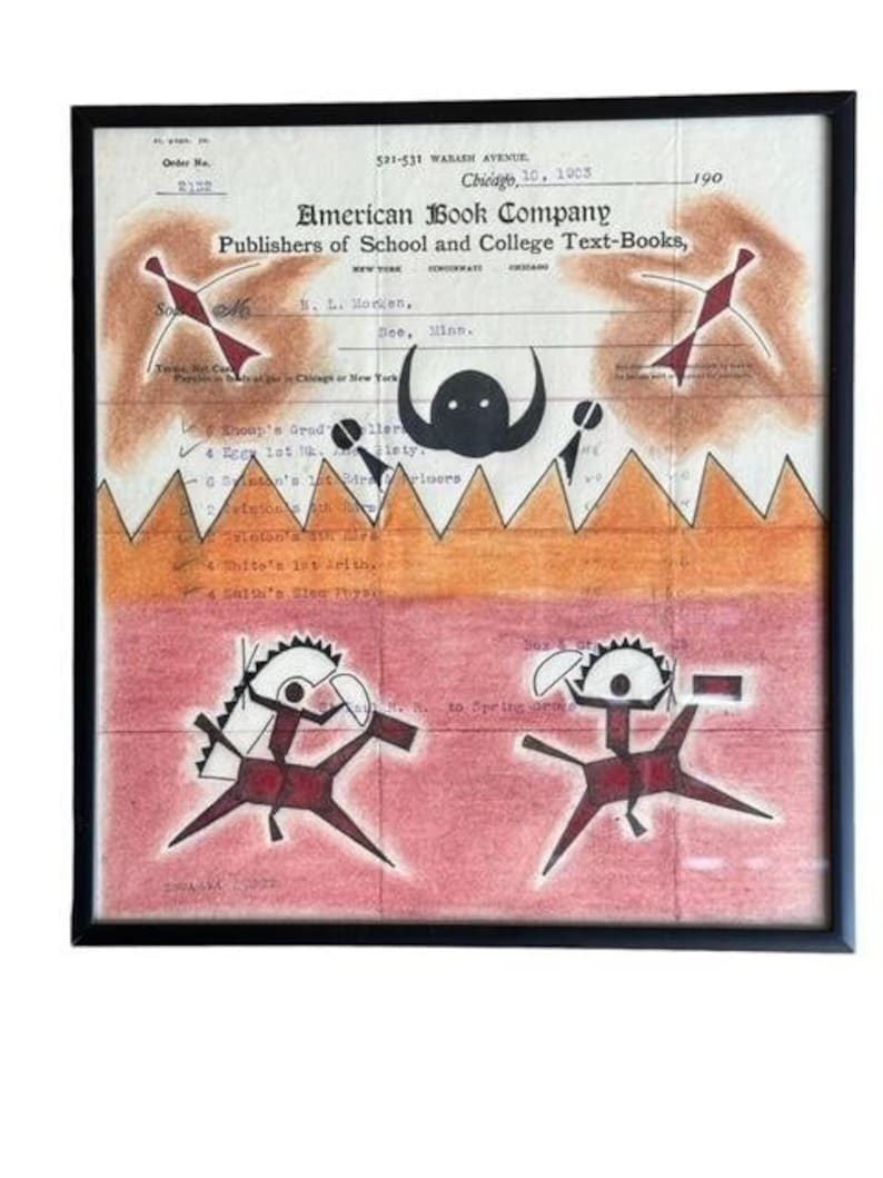 "Doll" Ledger Drawing by Travis Blackbird, 1903 Book Company Invoice