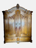 Large Antique French Armoire with Drawers in Base, Shipping is Additional