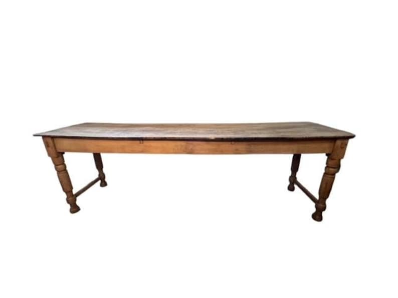 Long Antique Spanish Farm Table, 100 Inches