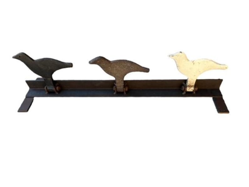 Carnival Shooting Gallery Target, 3 Birds on Custom Stand, Knock-Down