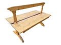 1940s German Beer Hall Double Bench, Pine, Rathskeller Hofbrau