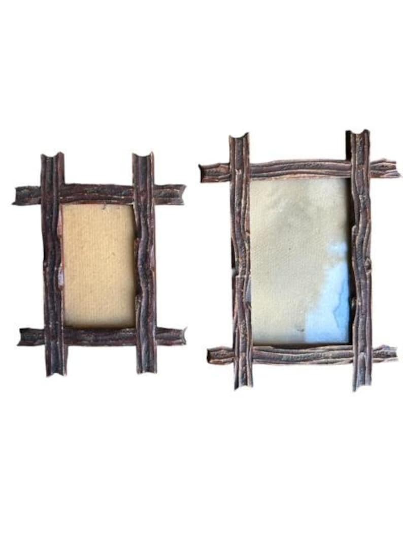 Pair of Black Forest Carved Wood Frames with Original Glass, 19th Century