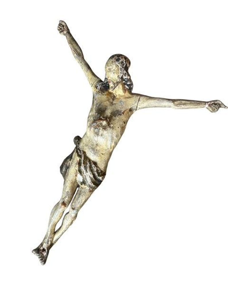 Bavarian Baroque Crucifix #10, Wood Carved Corpus (Cross Missing)