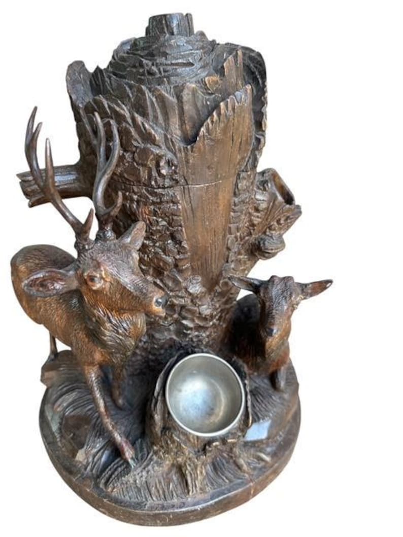 Antique Black Forest Humidor, Mountain Goats