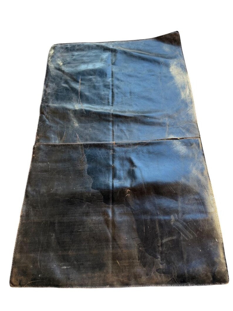 Large Thick Black Leather Piece from an Old Gym Mat