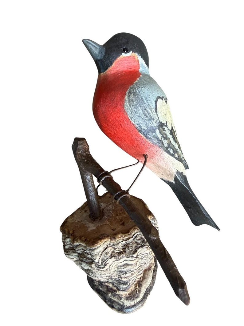 Austrian Folk Art Carved Wood Bird #68, 1930s