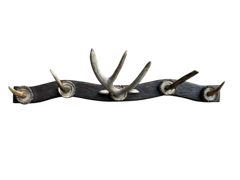 German Antler Hanging Rack, 32 Inches Long, 1950s