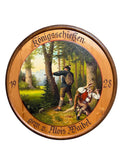 1928 German Painted Shooting Target with Bullet Holes, Signed Rudi Farday