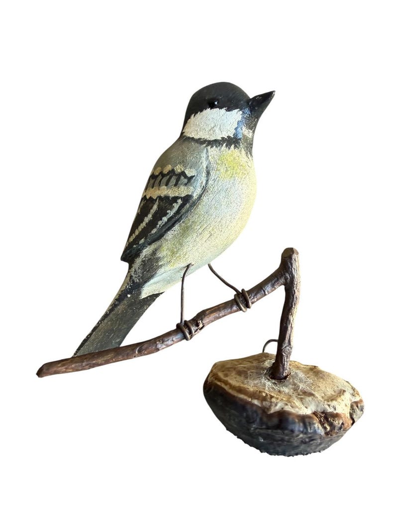 Austrian Folk Art Carved Wood Bird #83, 1930s