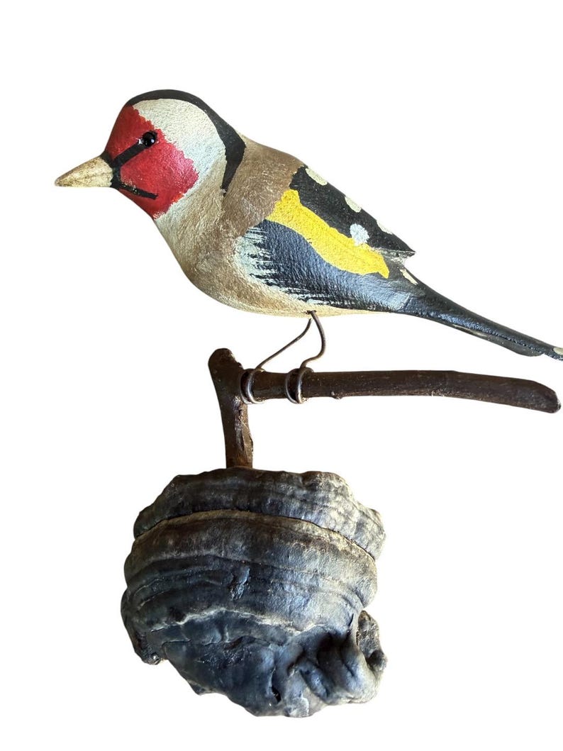 Austrian Folk Art Carved Wood Bird #84, 1930s