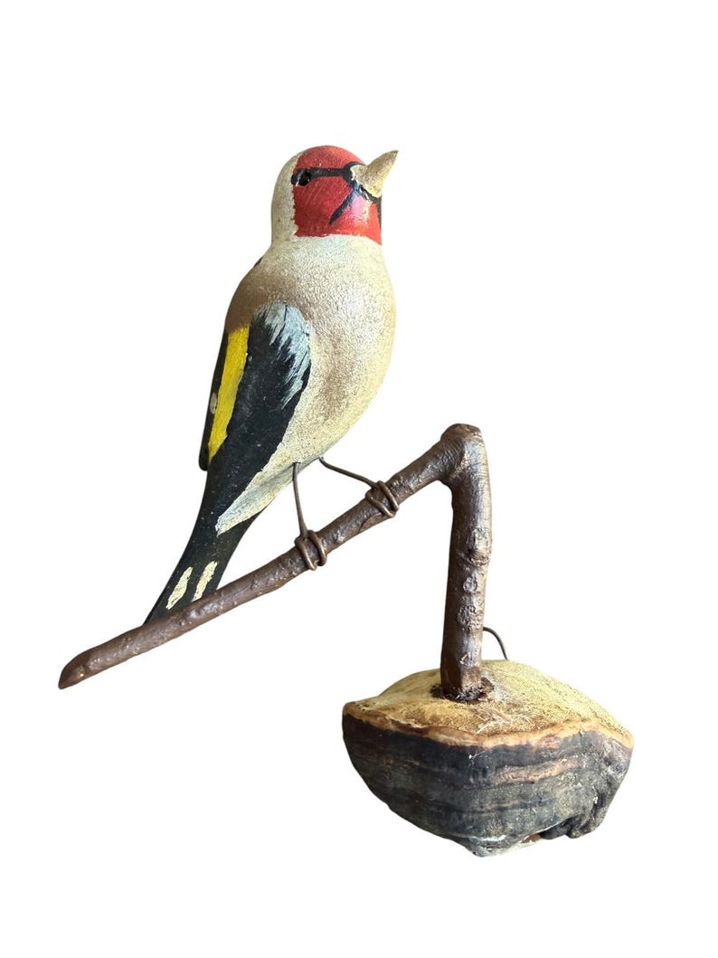Austrian Folk Art Carved Wood Bird #85, 1930s