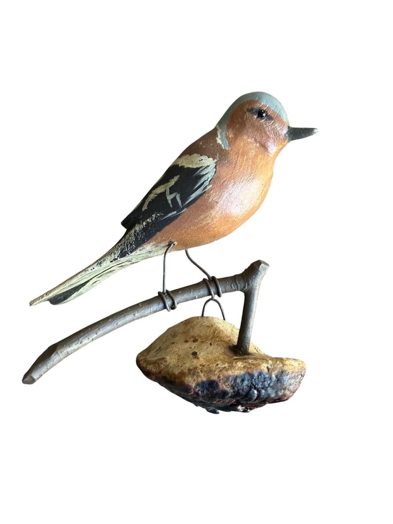 Austrian Folk Art Carved Wood Bird #89, 1950s