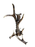 Black Forest Antler Candelabra, Rustic Alpine Candle Holder