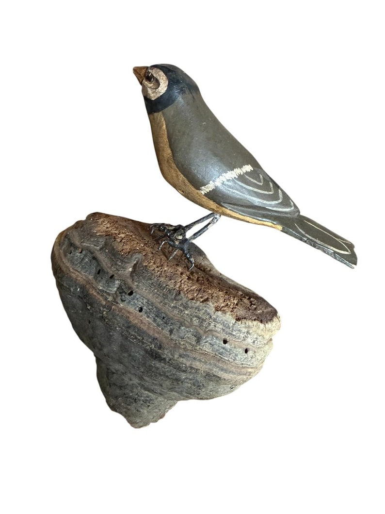 Austrian Folk Art Carved Wood Bird #102, 1920s
