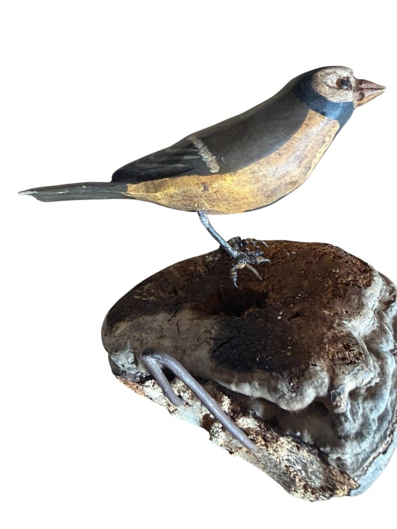 Austrian Folk Art Carved Wood Bird #102, 1920s