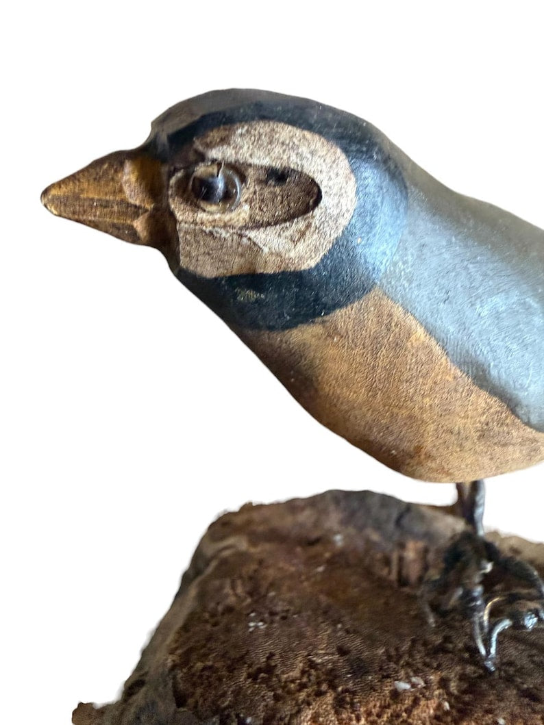 Austrian Folk Art Carved Wood Bird #102, 1920s