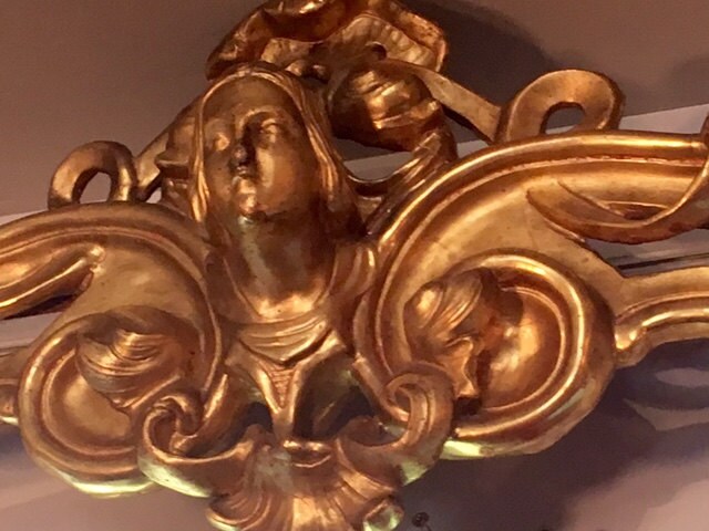Pair of Carved Gilded Valances from Austrian Castle, 19th Century
