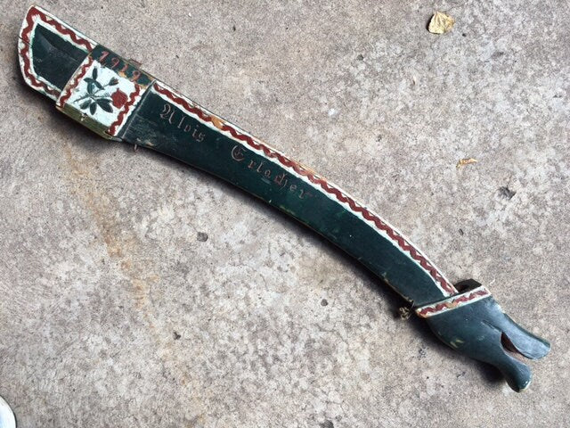 Austrian Folk Art Head of Dragon Scythe Handle Alois Erlacher
