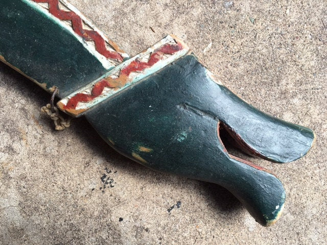 Austrian Folk Art Head of Dragon Scythe Handle Alois Erlacher
