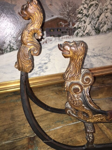 Model Carved Wood Bavarian Sleigh