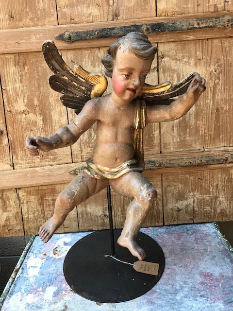 Pair of Baroque Putti on Custom Stands