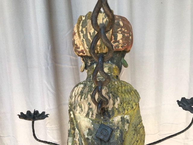 Lustermanchen Merchant Hanging Antler Chandelier, 6 Candle Holders