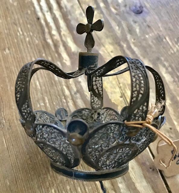 Antique Silver Filigree Madonna Crown, Bavaria