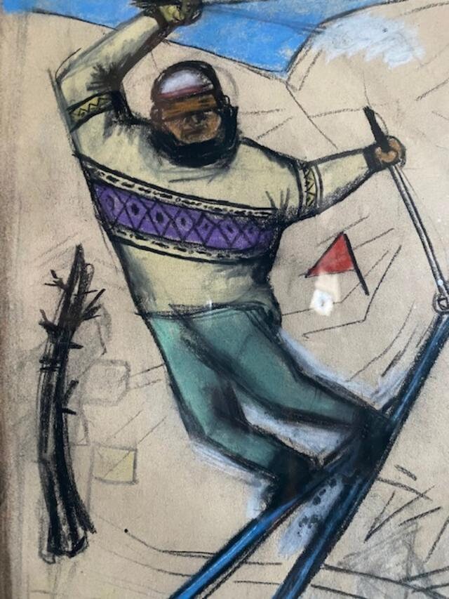 The Skier, Original Art by Eveline W. Syme, Circa 1927