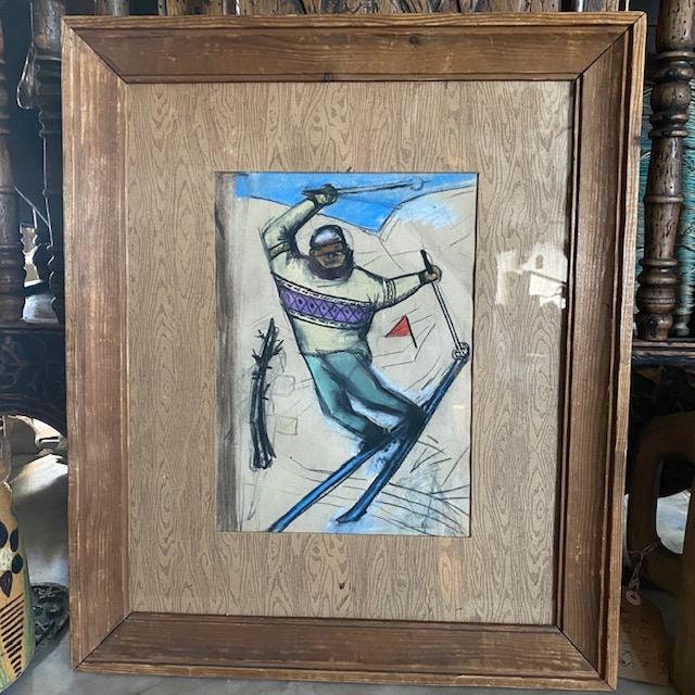 The Skier, Original Art by Eveline W. Syme, Circa 1927