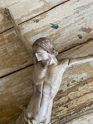 Baroque Bavarian Crucifix #11, Wood Carved (Cross Missing)